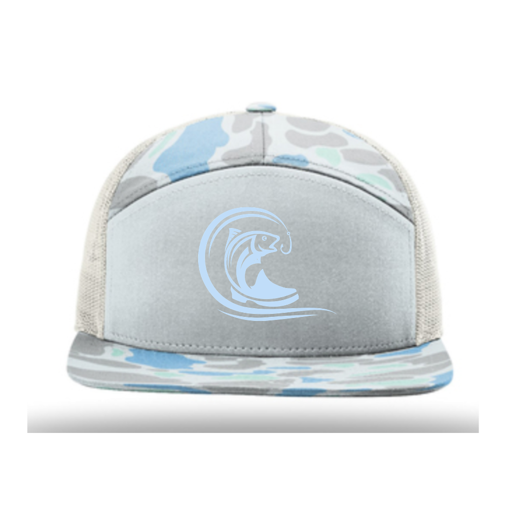 Saltwater Duck Camo/Ice Grey 7 Panel Hat