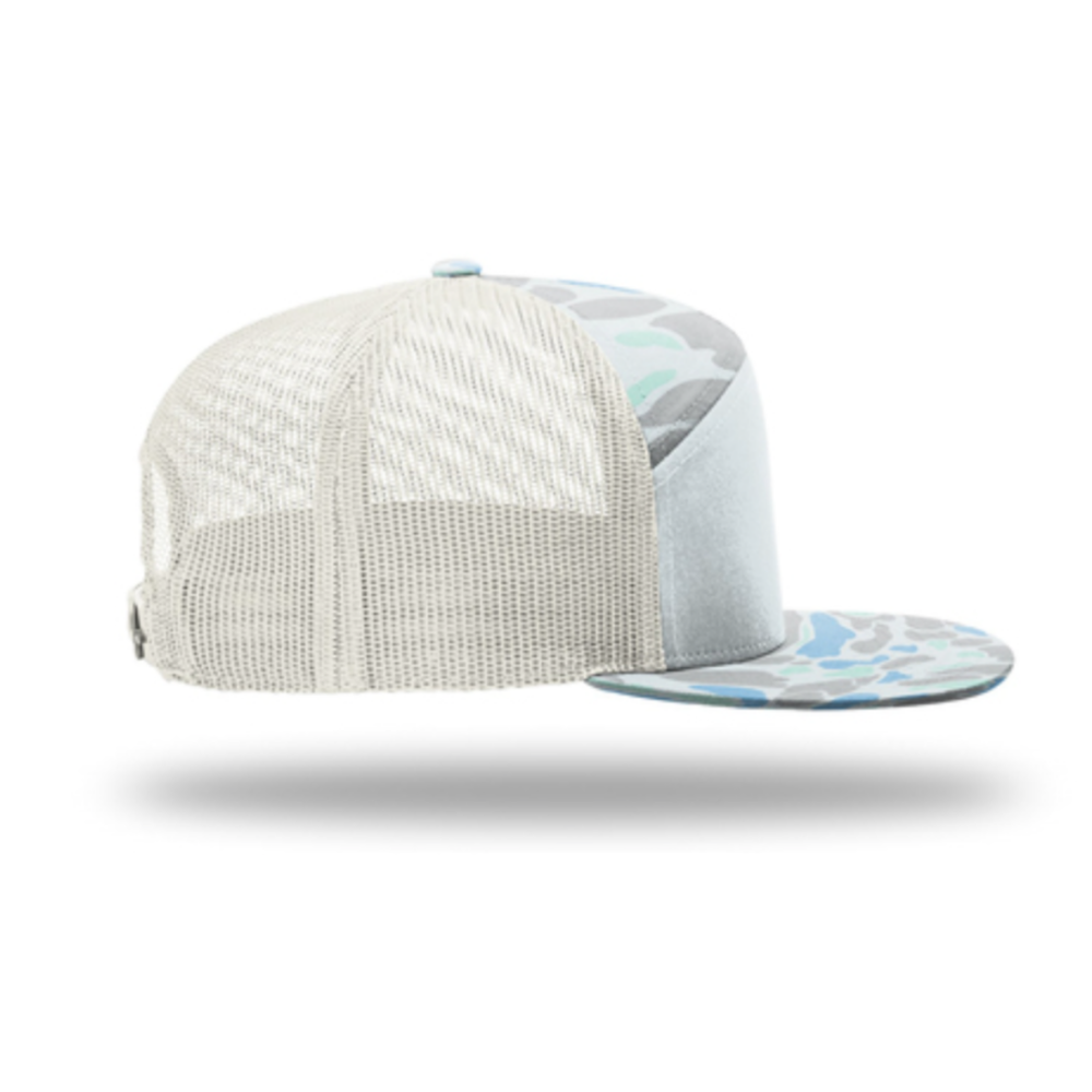 Saltwater Duck Camo/Ice Grey 7 Panel Hat