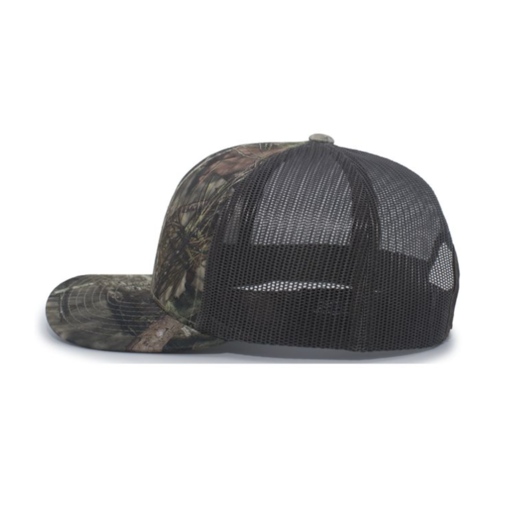 Camo Snapback Trucker Cap w/Foundation Leather Patch