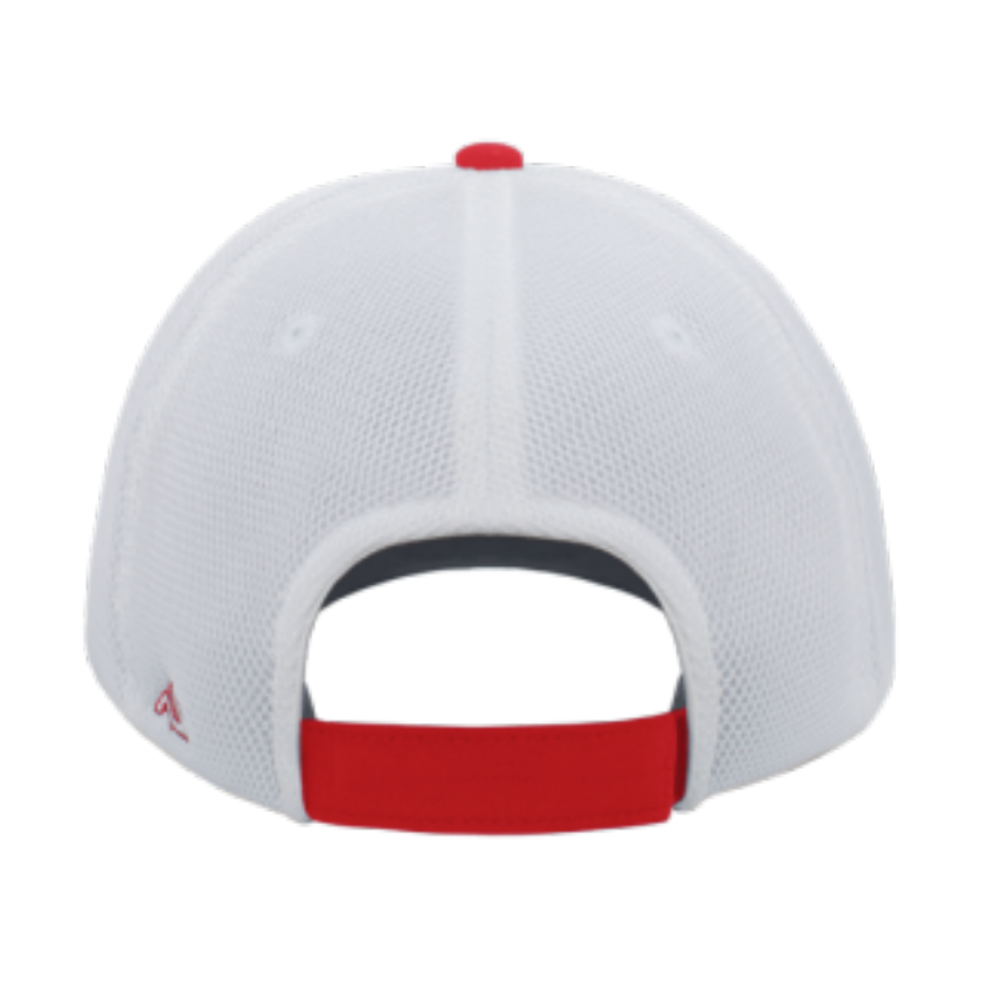 Red/White Mesh Structured Trucker Hat