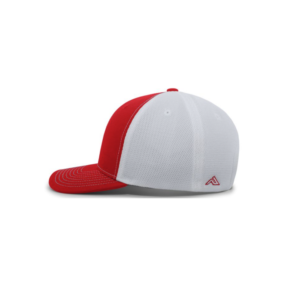 Red/White Mesh Structured Trucker Hat