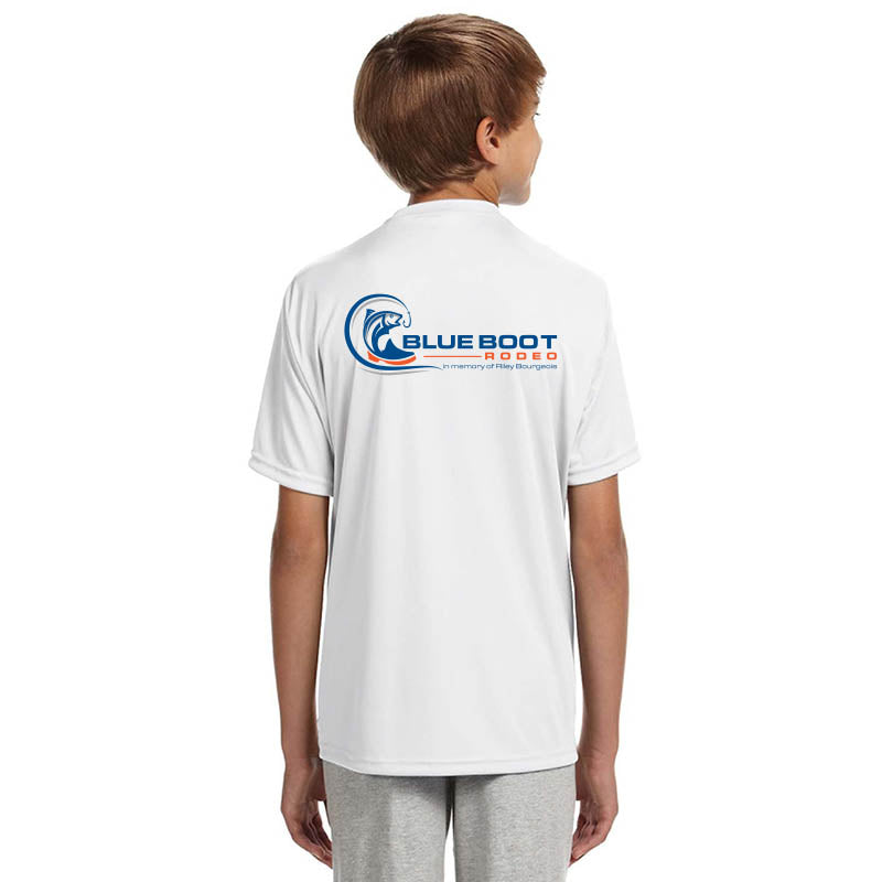 Youth White Short Sleeve Shirt - Dry Fit