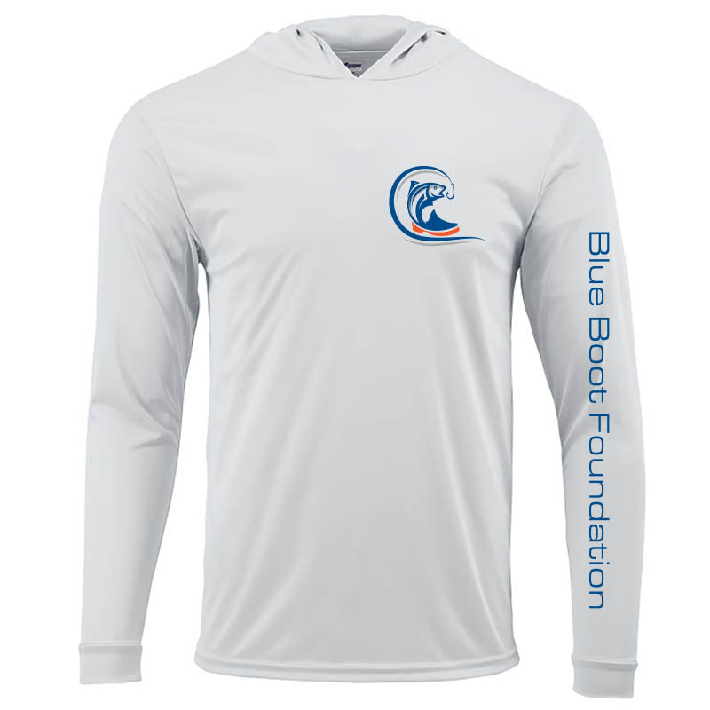 White Long Sleeve Hoodie - Dry Fit