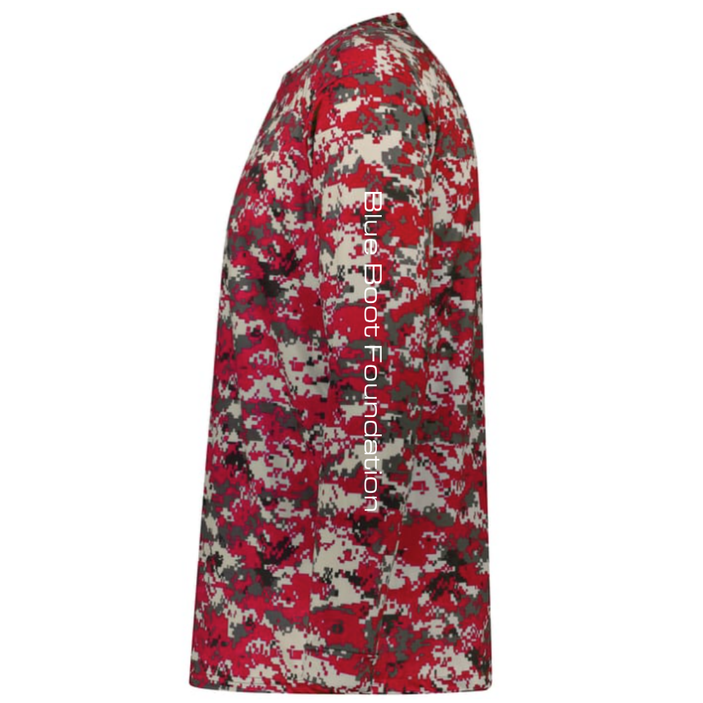 Red Digital Camo Long Sleeve Dri-Fit Shirt