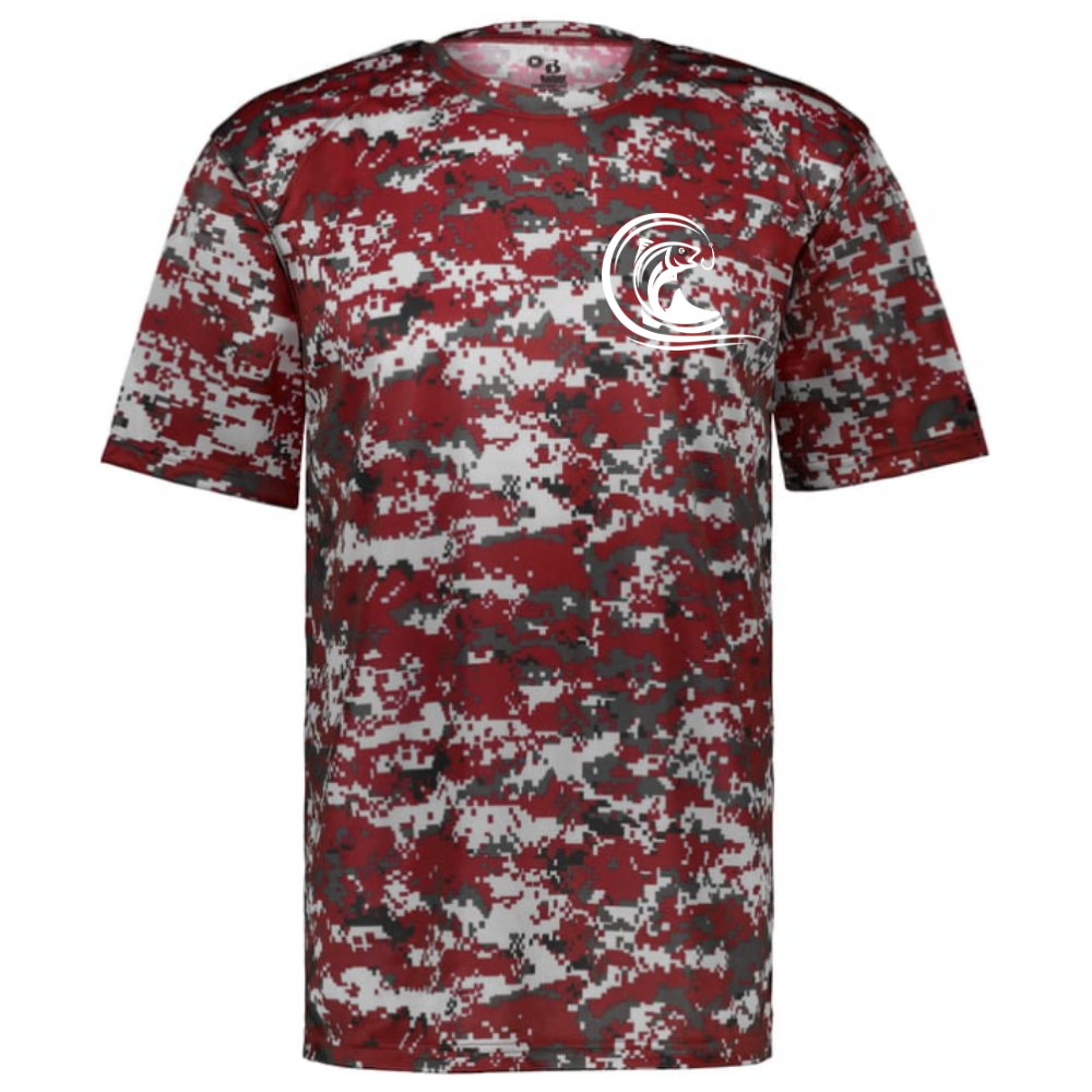 Red Digital Camo Short Sleeve Dri-Fit