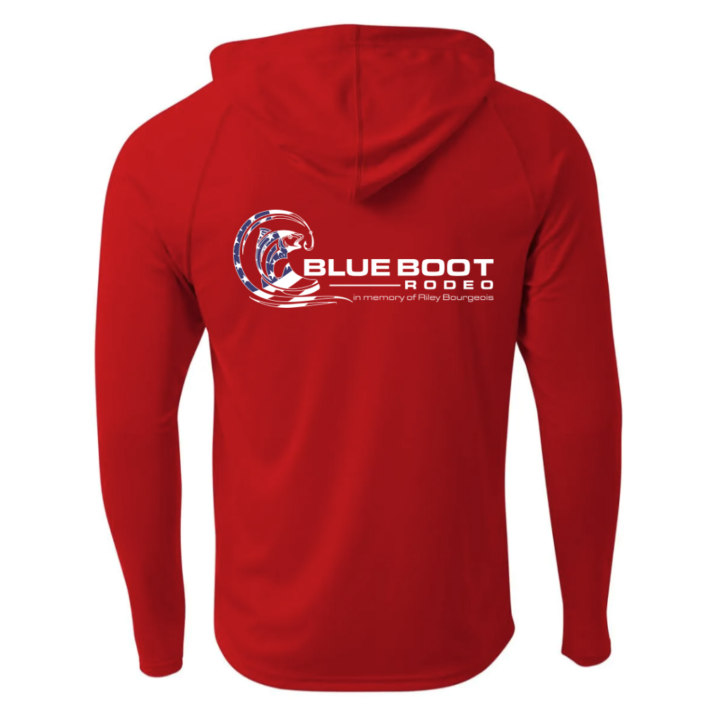 Red Long Sleeve Hoodie Dri-Fit Shirt
