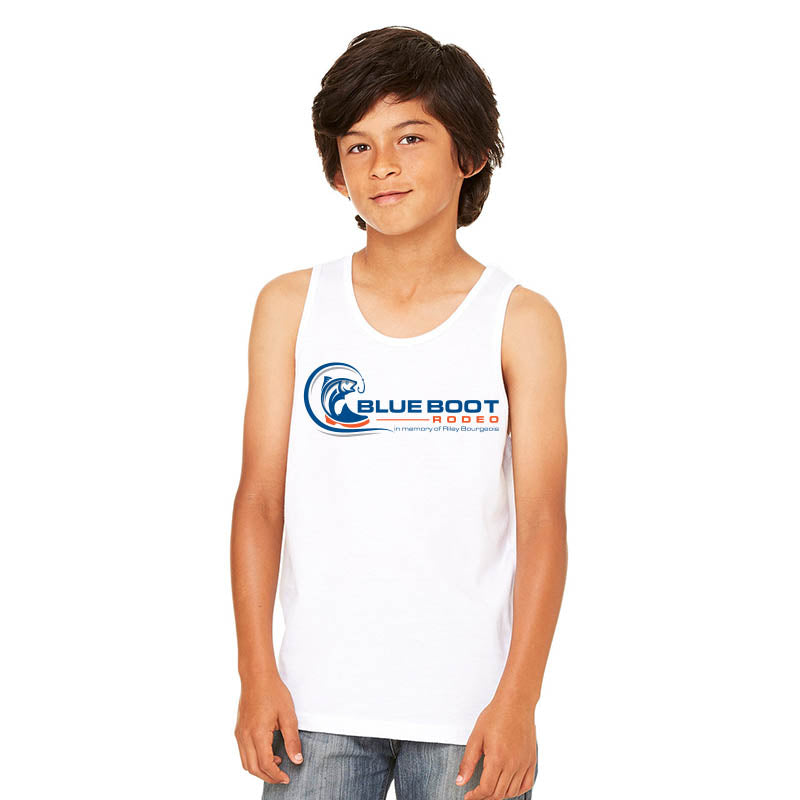 Youth White Cotton Tank Top