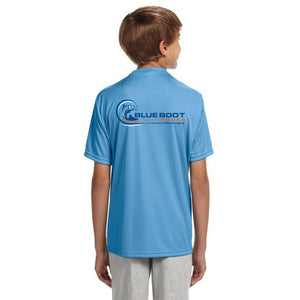 Youth Columbia Blue Short Sleeve Shirt - Dry Fit