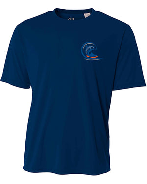 Youth Navy Blue Short Sleeve Shirt - Dry Fit