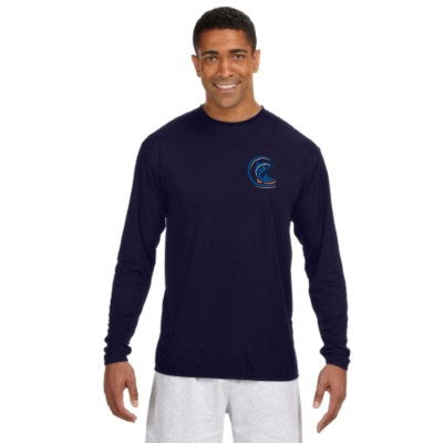 Navy Blue Long Sleeve Shirt - Dry Fit 3XL